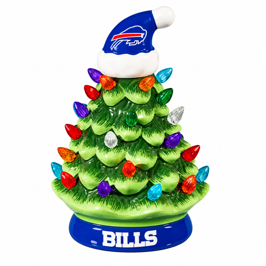 NFL Ceramic Christmas Trees that Light Up