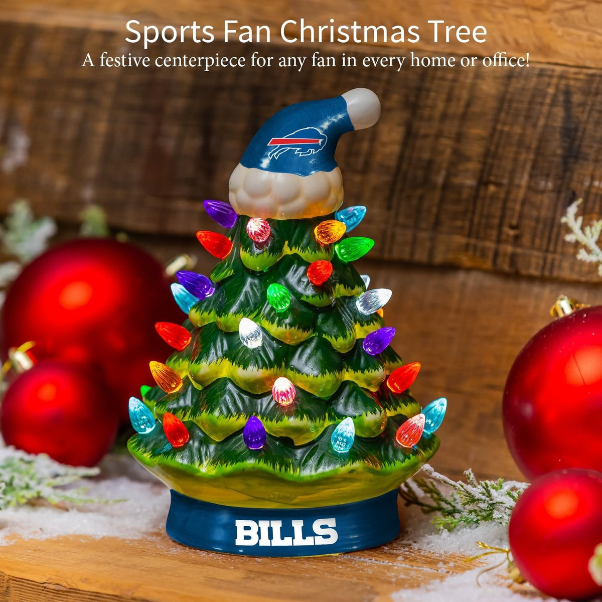 NFL Ceramic Christmas Trees that Light Up