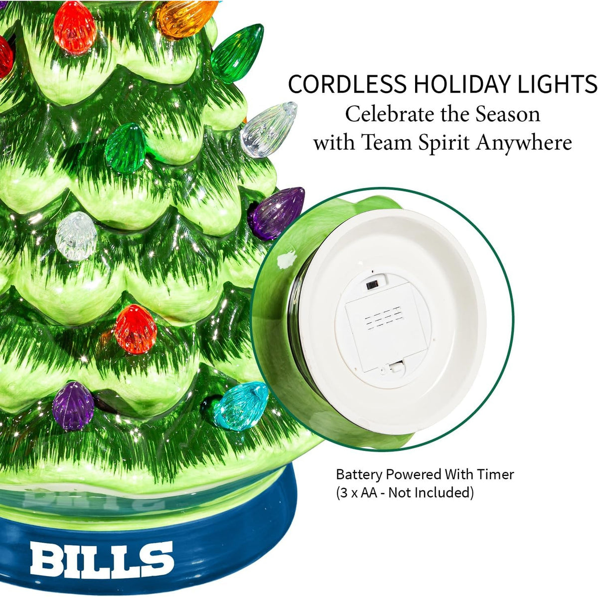 NFL Ceramic Christmas Trees that Light Up
